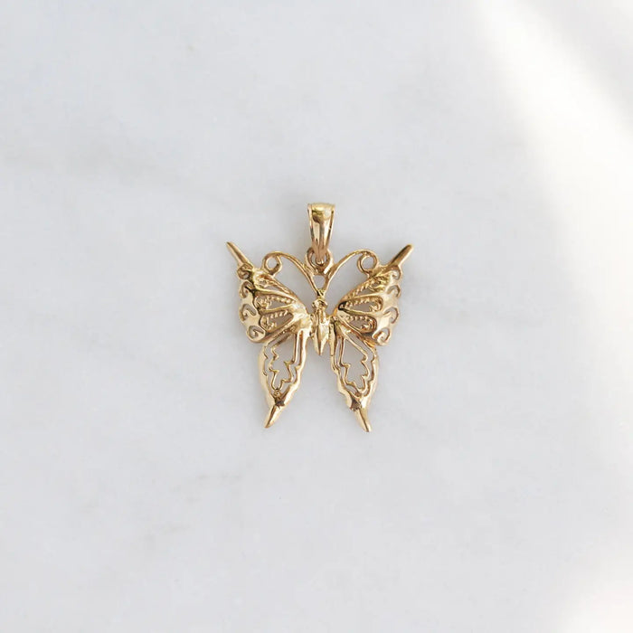 GOLD BUTTERFLY NECKLACE - NO CHAIN