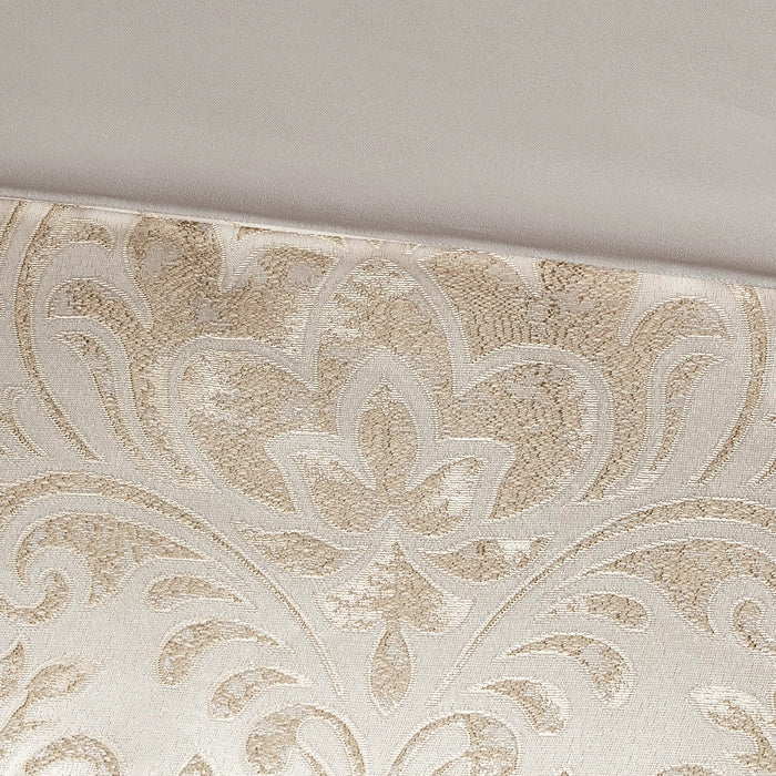 GOLD THREAD DAMASK 12-PIECE COMPLETE COMFORTER SET