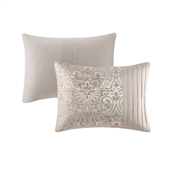 GOLD THREAD DAMASK 12-PIECE COMPLETE COMFORTER SET