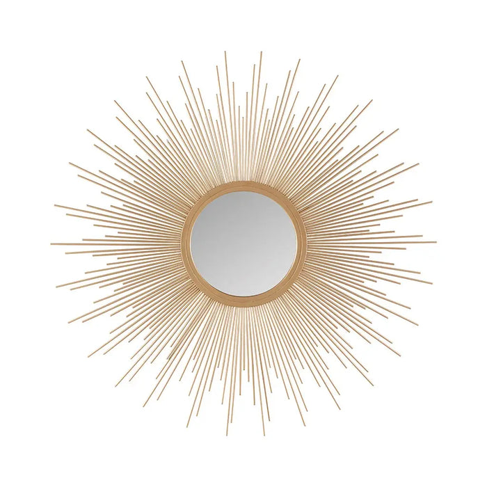SUNBURST METAL WALL ACCENT MIRROR, GOLD