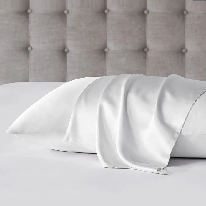 MULBERRY SILK LUXURY SINGLE PILLOWCASE, WHITE