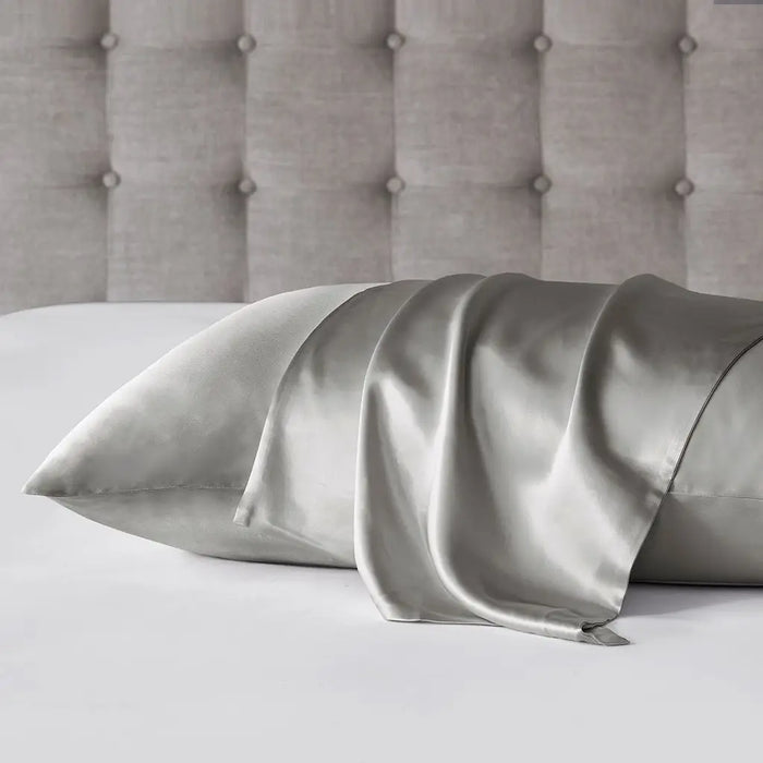 MULBERRY SILK LUXURY SINGLE PILLOWCASE, GREY