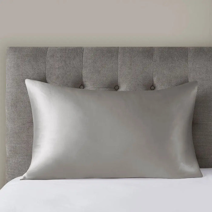 MULBERRY SILK LUXURY SINGLE PILLOWCASE, GREY