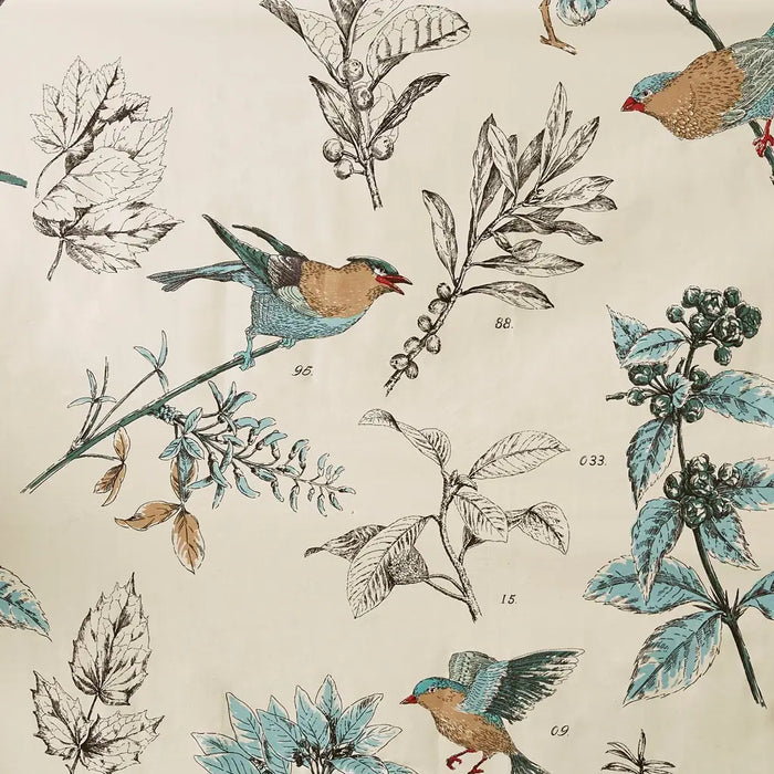 KHAKI TRADITIONAL BIRD SHOWER CURTAIN