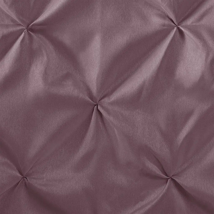 PINCH PLATED SILKY SHOWER CURTAIN, PLUM PURPLE
