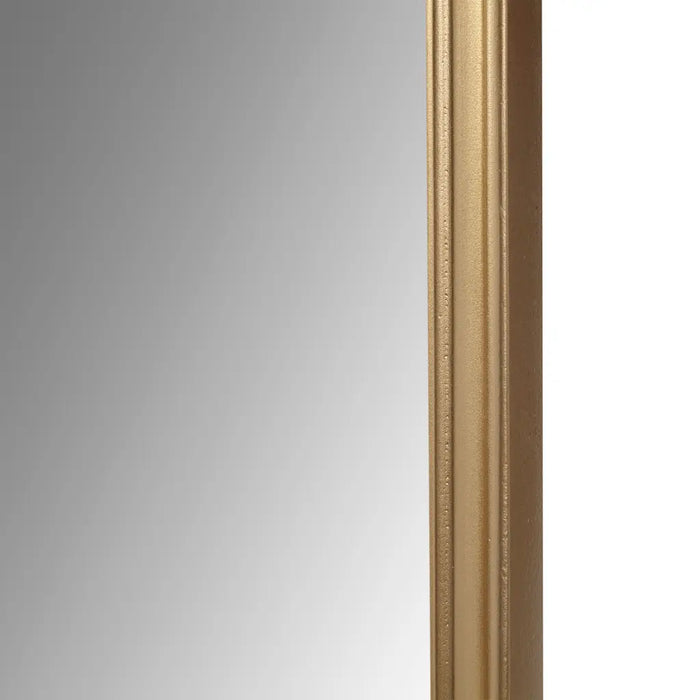 GOLD SCALLOPED WOOD WALL MIRROR HOME DECOR