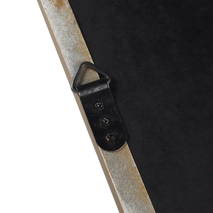 GOLD SCALLOPED WOOD WALL MIRROR HOME DECOR