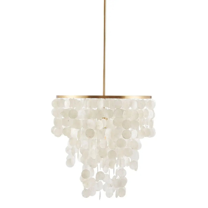 1-LIGHT SHELL DRAPE ELEGANT CHANDELIER WITH GOLD BASE