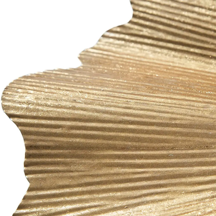 GOLD GINKGO LEAVES METAL WALL DECOR ART