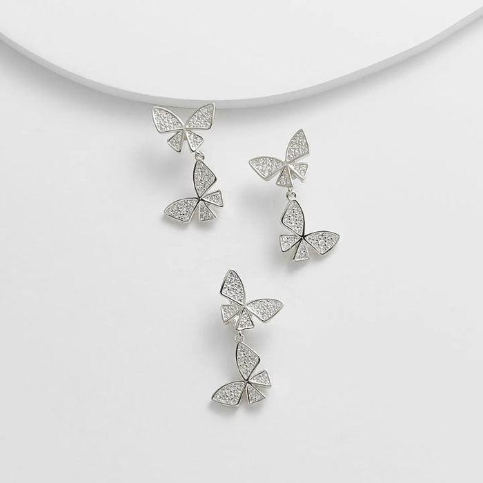 CYNTHIA BUTTERFLY EARRINGS & PENDANT SET