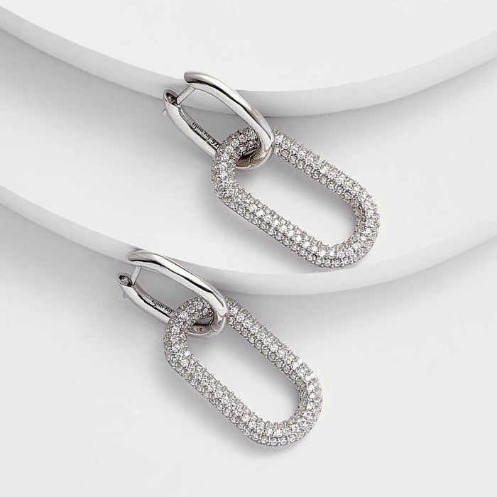 OVAL SHAPE DROP EARRINGS
