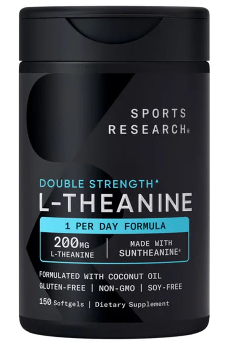 SPORTS RESEARCH L-THEANINE SUNTHEANINE 200 MG, 150 SOFTGELS