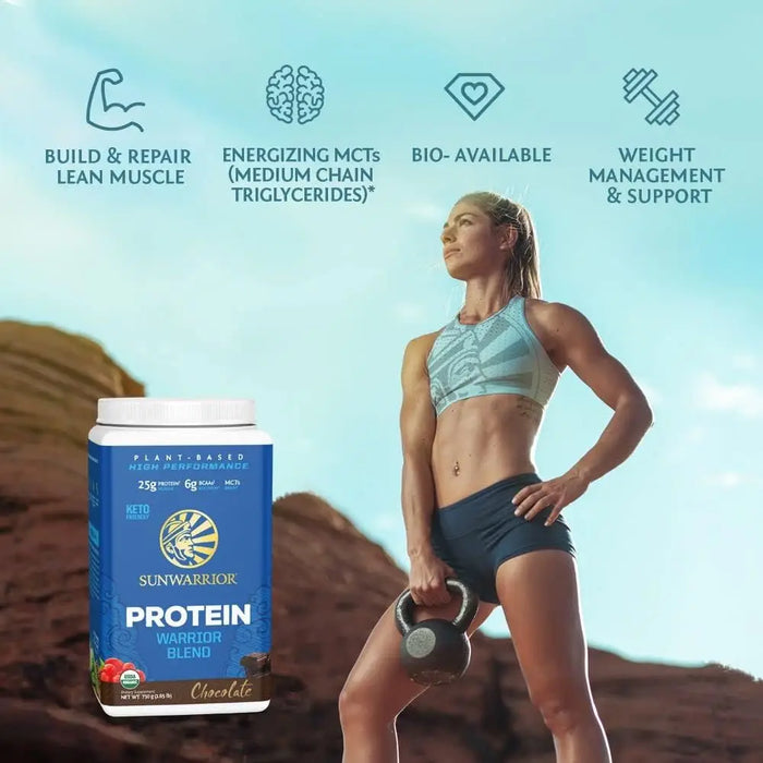 WARRIOR BLEND CHOCOLATE PROTEIN - PEA PROTEIN POWDER 375G - CASE OF 3