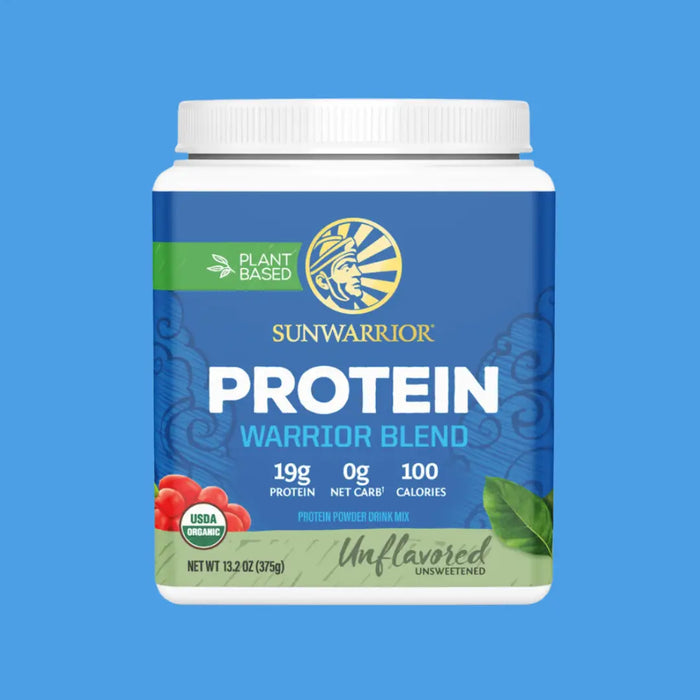 WARRIOR BLEND UNFLAVORED PROTEIN - PEA PROTEIN POWDER 375G - CASE OF 3