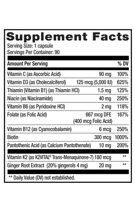 WEIDER ARTERY HEALTH WITH VITAMIN K2 PLUS D3, 90 VEGGIE CAPS