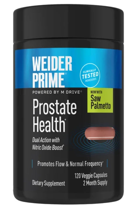 WEIDER PRIME PROSTATE HEALTH WITH SAW PALMETTO, 120 CAPSULES