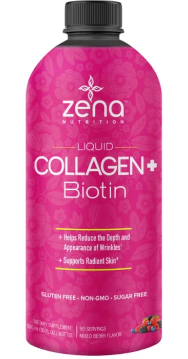 ZENA LIQUID COLLAGEN + BIOTIN, 30 FLUID OUNCES