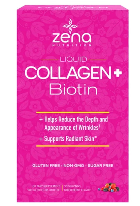 ZENA LIQUID COLLAGEN + BIOTIN, 30 FLUID OUNCES