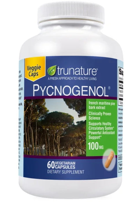 TRUNATURE PYCNOGENOL 100 MG, 60 VEGETARIAN CAPSULES