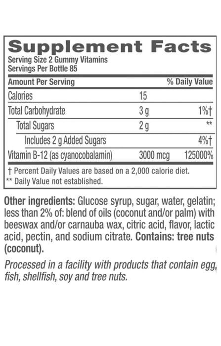 VITAFUSION EXTRA STRENGTH VITAMIN B12 1,000 MCG, 230 GUMMIES