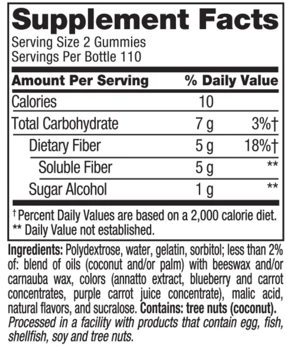 VITAFUSION FIBER WELL 5 G SUGAR FREE FIBER, 220 GUMMIES