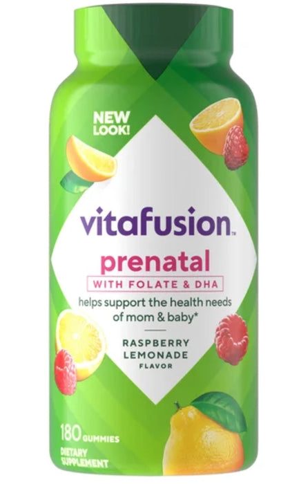 VITAFUSION PRENATAL MULTIVITAMIN GUMMY WITH FOLATE & DHA, 180 GUMMIES
