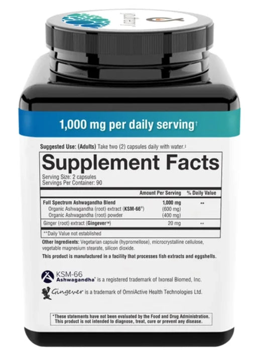 YOUTHEORY ASHWAGANDHA 1000 MG, 180 VEGETARIAN CAPSULES
