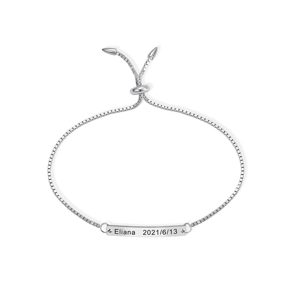 CUSTOM BAR NAME ADJUSTABLE CHAIN BRACELET