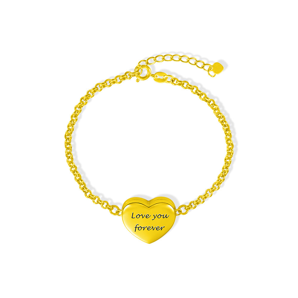CUSTOM LOCKET HEART PHOTO BRACELET FOR HER BIRTHDAY GIFT