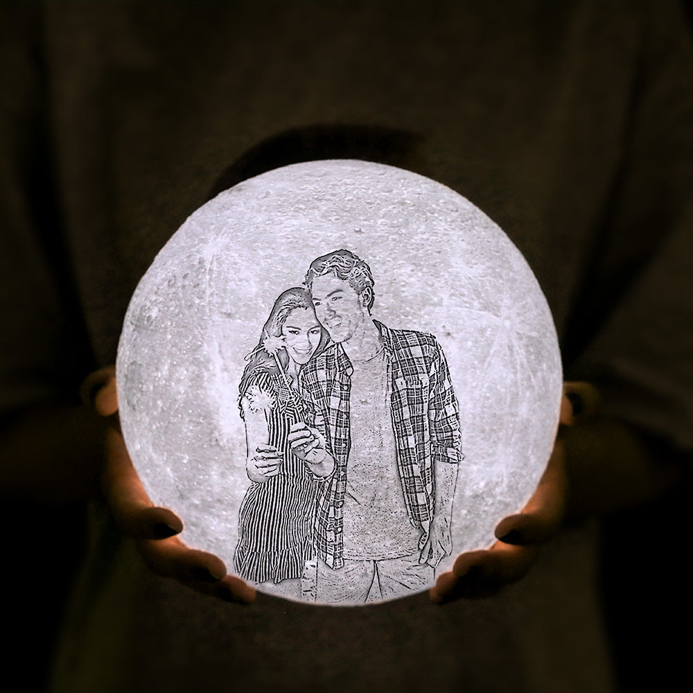 CUSTOMIZED PHOTO 3D PRINTING FLASH MOON LIGHT