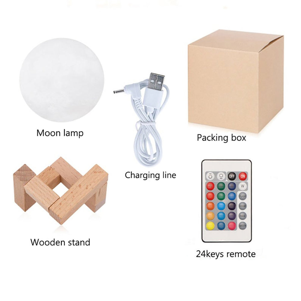 CUSTOMIZED PHOTO 3D PRINTING FLASH MOON LIGHT