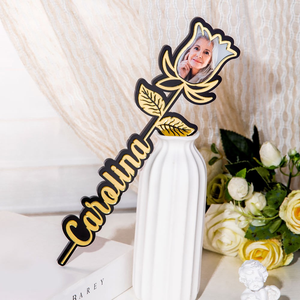 CUSTOM PHOTO IN LOVING MEMORY ROSE SIGN