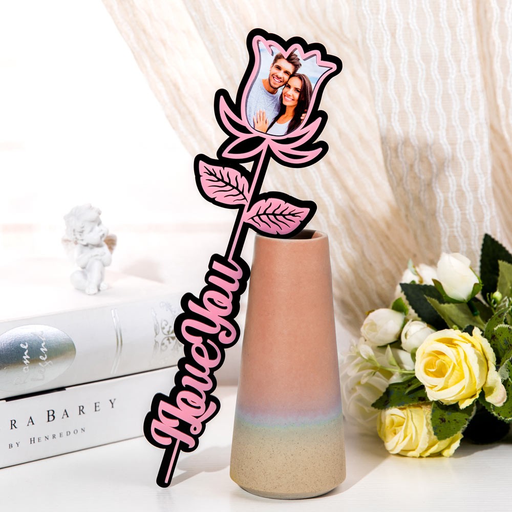 CUSTOM PHOTO IN LOVING MEMORY ROSE SIGN