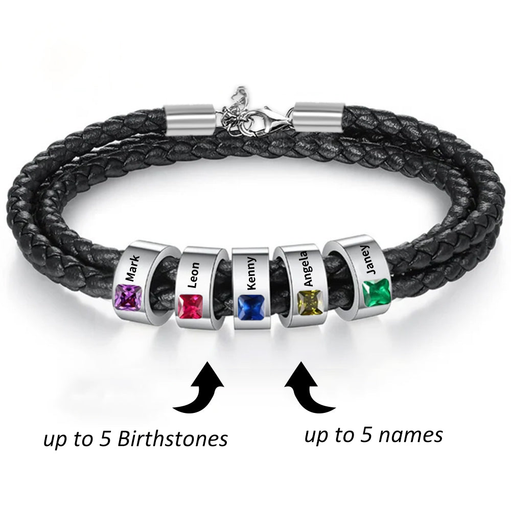 PERSONALIZED NAME BRACELET WITH BIRTHSTONE