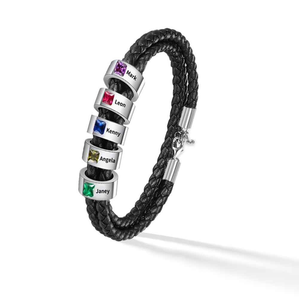PERSONALIZED NAME BRACELET WITH BIRTHSTONE
