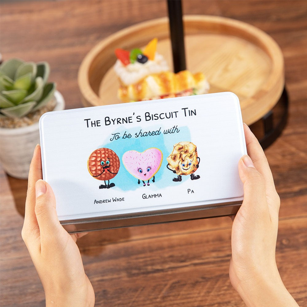PERSONALIZED NAME BISCUIT TIN