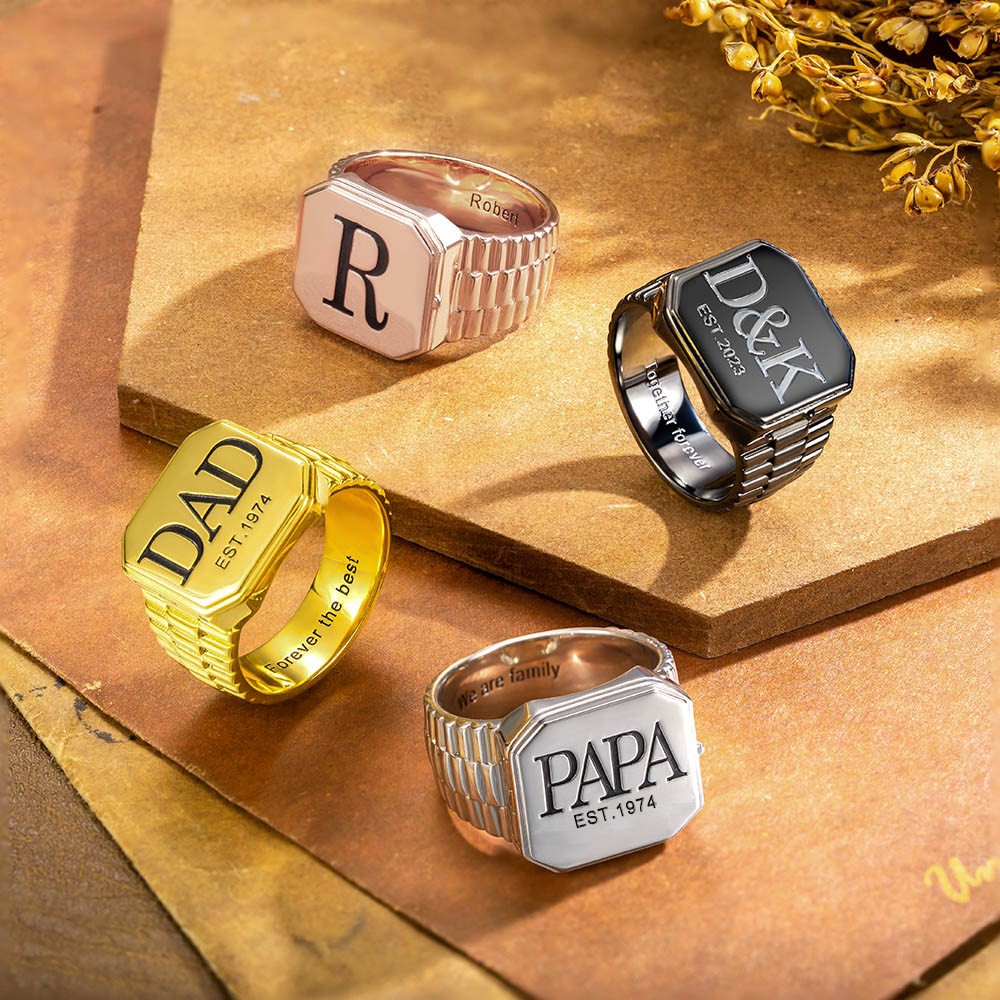 CUSTOM PHOTO ENGRAVED SIGNET RING