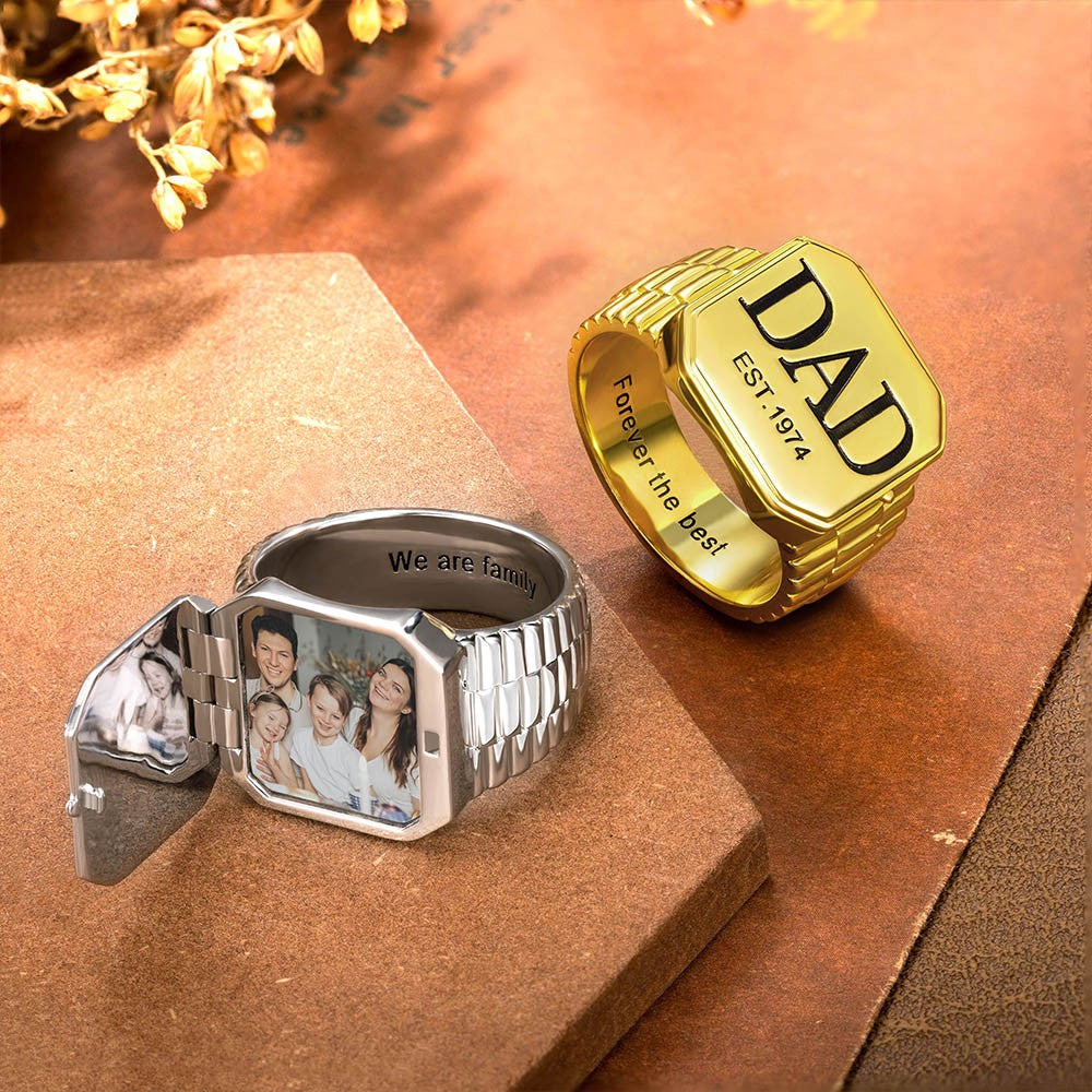 CUSTOM PHOTO ENGRAVED SIGNET RING