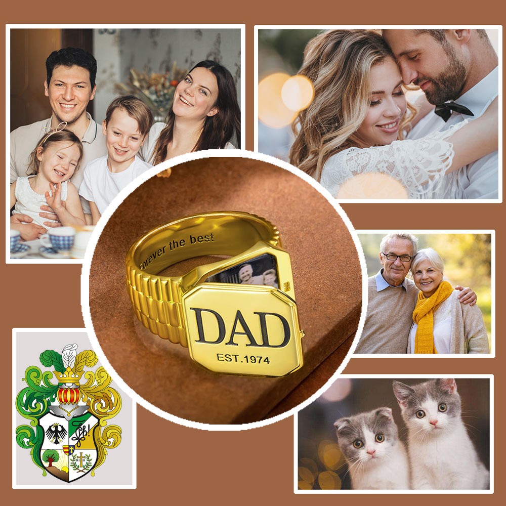 CUSTOM PHOTO ENGRAVED SIGNET RING