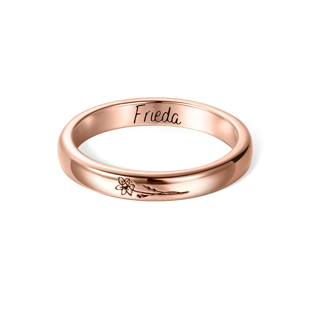 PERSONALIZED BIRTH FLOWER RING
