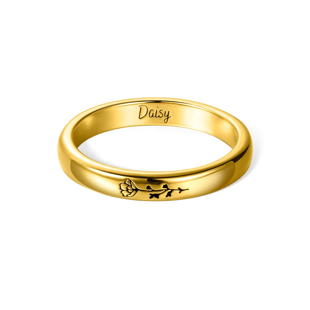 PERSONALIZED BIRTH FLOWER RING