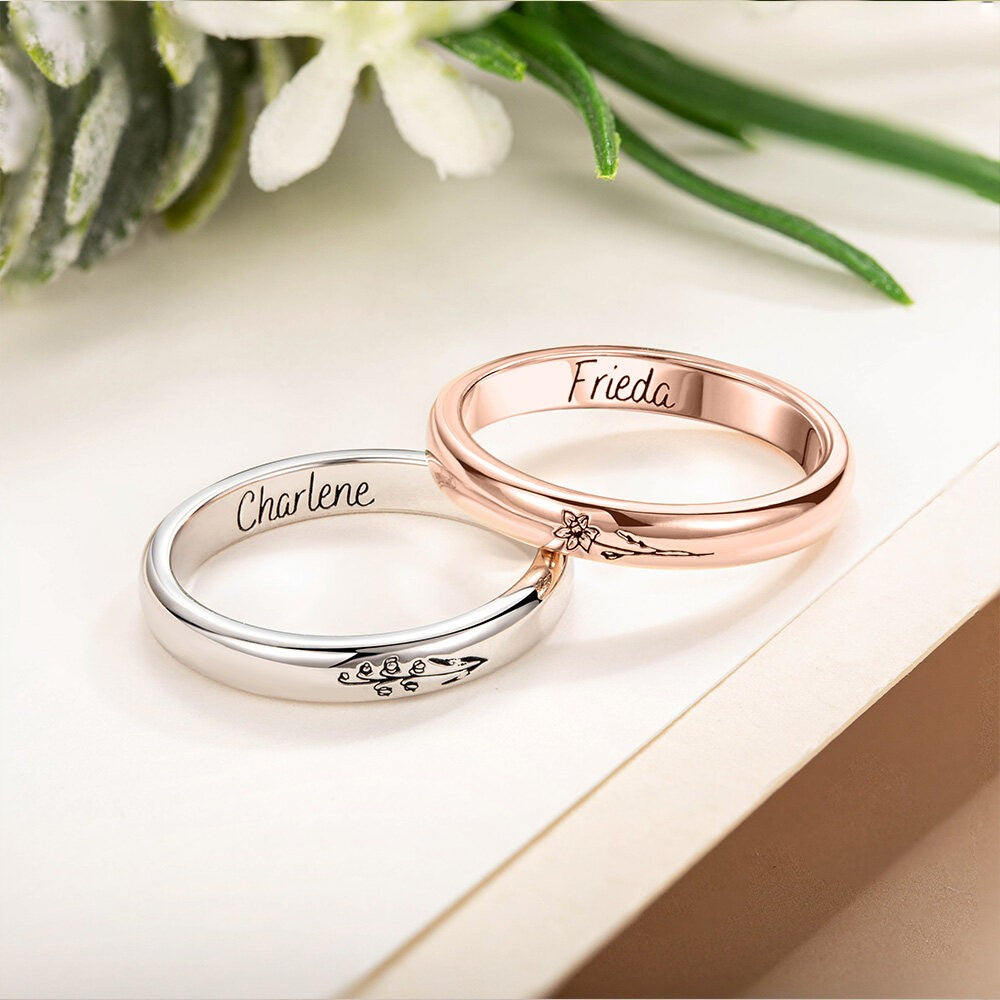 PERSONALIZED BIRTH FLOWER RING