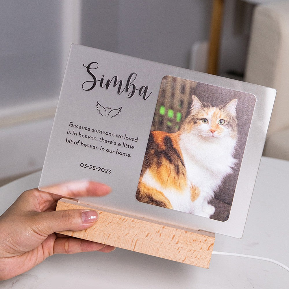 PERSONALIZED NAME LIGHT UP PET MEMORIAL PLAQUE