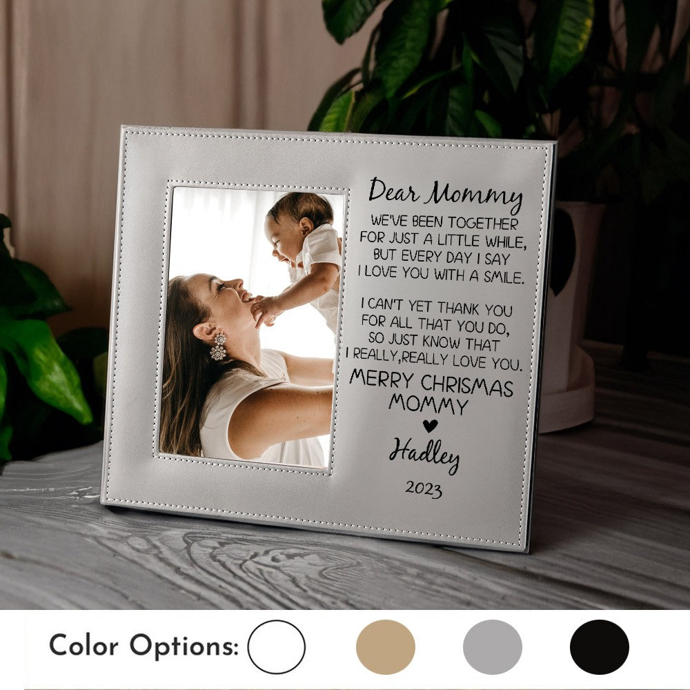 ENGRAVED NATURAL WOOD PICTURE FRAME