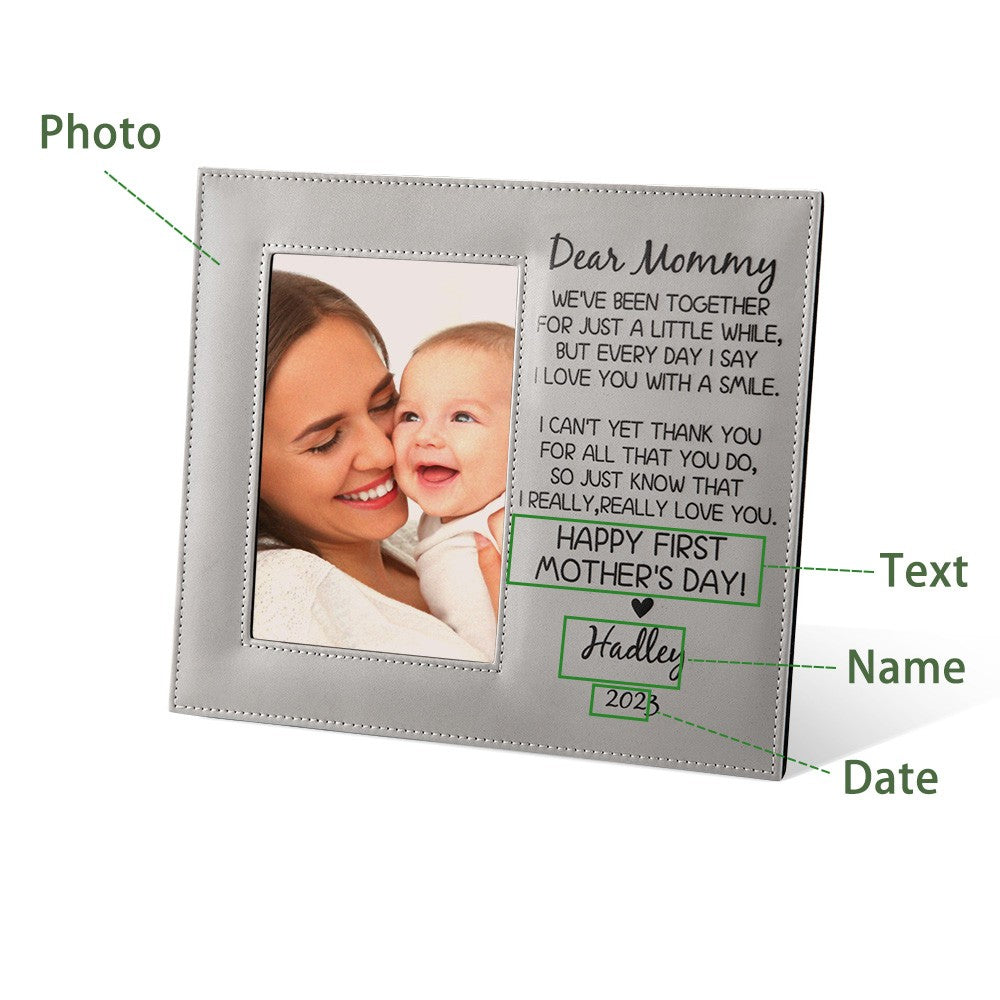 ENGRAVED NATURAL WOOD PICTURE FRAME