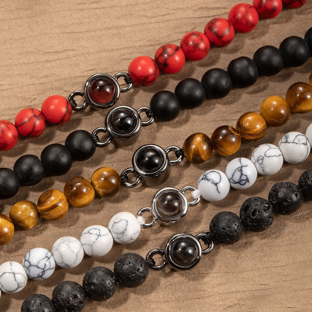 CUSTOM PHOTO PROJECTION TIGER EYE BRACELET