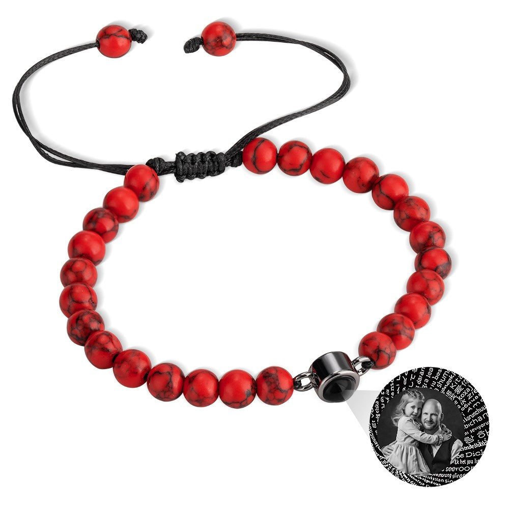 CUSTOM PHOTO PROJECTION TIGER EYE BRACELET