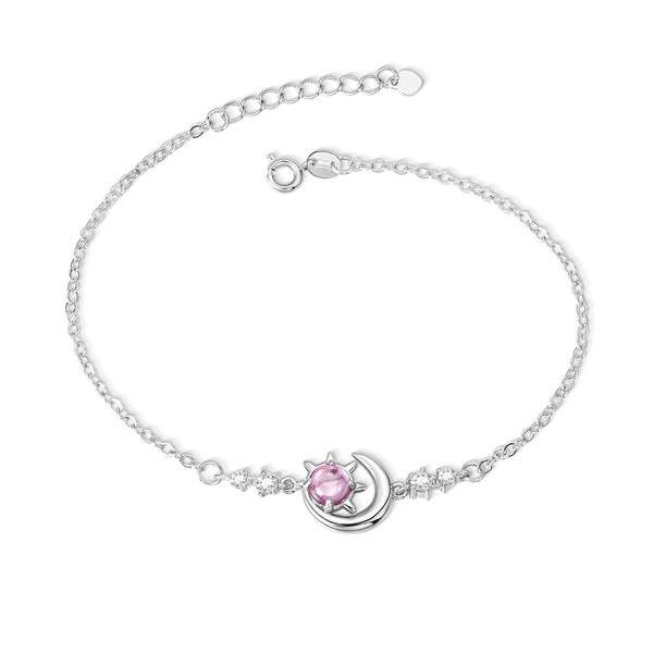 PERSONALIZED CRESCENT MOON SUN STAR ANKLET
