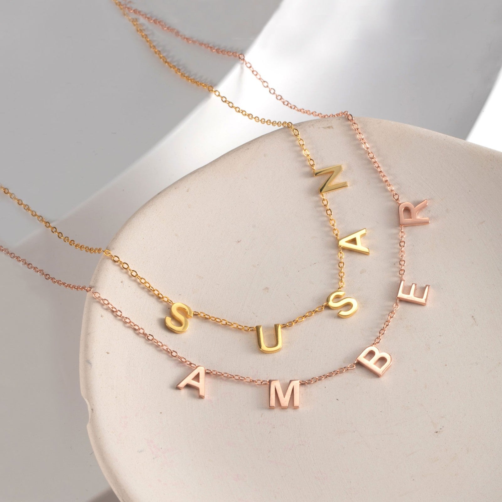 PERSONALIZED 1-8 INITIAL NAME NECKLACE