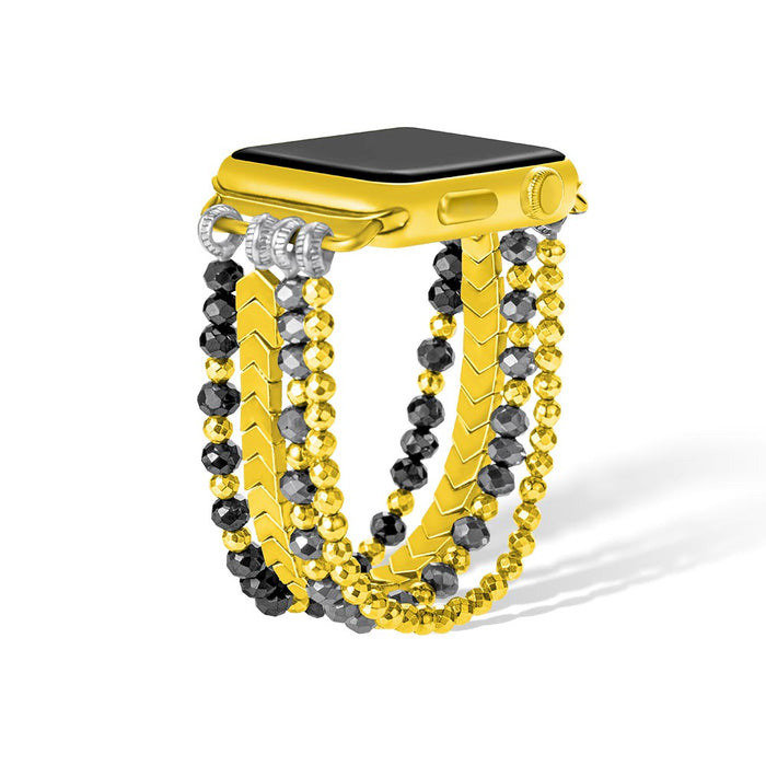 PERSONALIZED BEADED WATCH BAND COMPATIBLE WITH APPLE WATCH